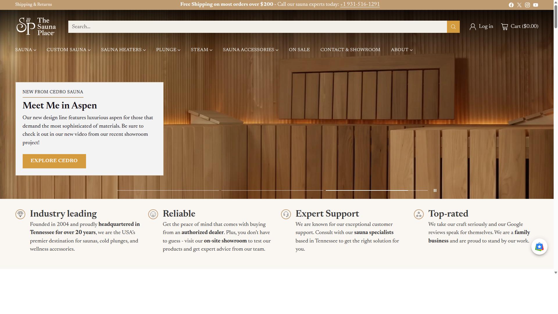 Cedro Saunas (The Sauna Place) website